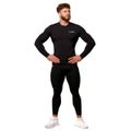 Kompresné tričko s dlhým rukávom Mid Black - GymBeam, veľkosť S