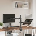 vidaXL Držiak monitora čierny oceľový VESA 75/100 mm