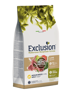 EXCLUSION NGALM03 ADULT MEDIUM BREEDS granule pre psov - jahňacie, 3kg