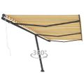 vidaXL Samostatne stojaca automatická markíza 600x300 cm žlto-biela