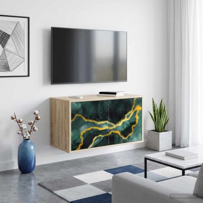 vidaXL Nástenný TV kabinet WIJHE 69 x 33 x 40 cm Dub sonoma
