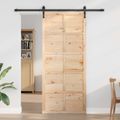 vidaXL Zavesené posuvné dvere 100 x 2,5 x 208 cm Borovicový masív