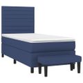 vidaXL Boxspring posteľ s matracom modrá 100x200 cm látka