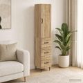 vidaXL Sada skríň 2 ks 33 x 34,5 x 90 cm Kompozitné drevo Dub sonoma