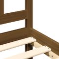vidaXL Rám postele s čelom medovohnedý 100x200 cm masívne drevo