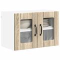 vidaXL Nástenný sklenený kabinet LUCCA Dub sonoma 60 x 31 x 40 cm