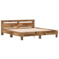 vidaXL Rám postele Staré drevo 203 x 185 x 70 cm Kompozitné drevo