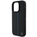 Puzdro Mercedes pre iPhone 16 Pro 6,3" MEHMP16L23RURBK Hardcase MB Blue Line Leather MagSafe čierna