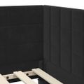 vidaXL Rohový rám postele s čelnou doskou Čierna 80 cm x 200 cm Zamat