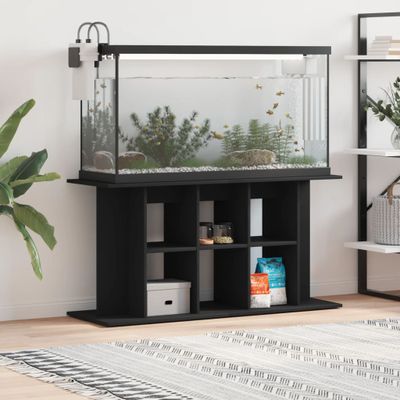 vidaXL Stojan na akvárium čierny 120x40x60 cm kompozitné drevo