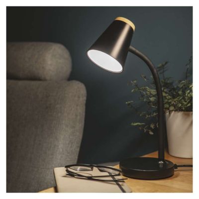 LED stolná lampa TARA, čierna
