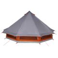 vidaXL Tipi stan so strechou Šedá a oranžová 508 x 470 x 300 cm taft