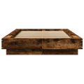 vidaXL Posteľný rám dymový dub 75x190 cm kompozitné drevo