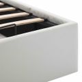 vidaXL Hydraulický posteľný rám+úložný priestor, umelá koža 120x200 cm