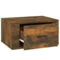 vidaXL Nástenný nočný stolík dymový dub 50x36x25 cm