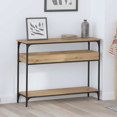 vidaXL Konzolový stôl dub artisan 100 x 29 x 75 cm Kompozitné drevo