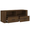 vidaXL TV skrinka hnedý dub 100x35x40 cm spracované drevo