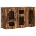 vidaXL Servírovacia skriňa ELST Dymová dub 100 x 35 x 59 cm