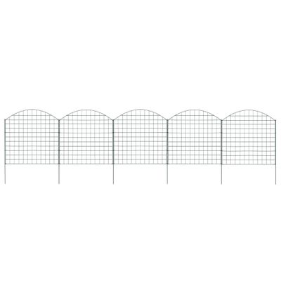 vidaXL Oblúkový záhradný plot 77,5x78,5 cm, zelený