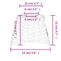 vidaXL Tienidlo na stropnú lampu hnedé Ø15x12 cm prútie