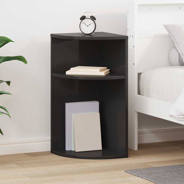 vidaXL Koncový stôl Čierna 29,6 x 29,6 x 60 cm Kompozitné drevo