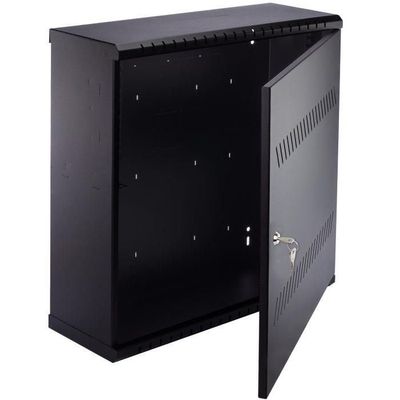 Kovový rozvádzač montážna skriňa 19" 3/4U 180 mm, Black/RCA19-3+4U-180B-T, čierna