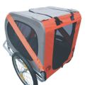 vidaXL Vozík za bicykel pre psa, oranžový