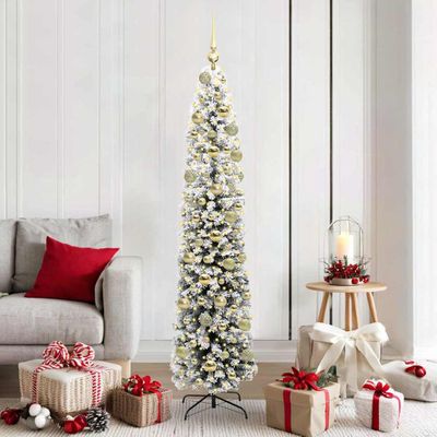 vidaXL Umelý vianočný stromček Zelená 180 cm PVC, oceľ a plast