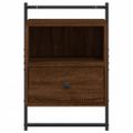 vidaXL Nočné skrinky nástenné 2 ks hnedý dub 40x30x61 cm kompoz. drevo