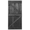 vidaXL Dvere 100x210 cm borovicový masív čierne
