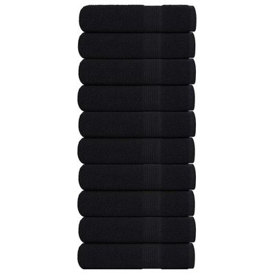 vidaXL Utierky na ruky FROGN 10 ks čierne 50x100 cm 360 g/m²