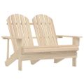 vidaXL 2-miestna záhradná stolička Adirondack jedľový masív
