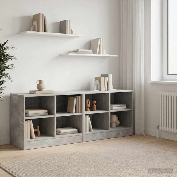 vidaXL Skriňa pod posteľ 2 pcs Betónovo sivá 66 x 33 x 48 cm