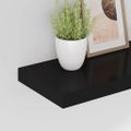 vidaXL Plávajúce nástenné police 2 ks, čierne 60x23,5x3,8 cm, MDF