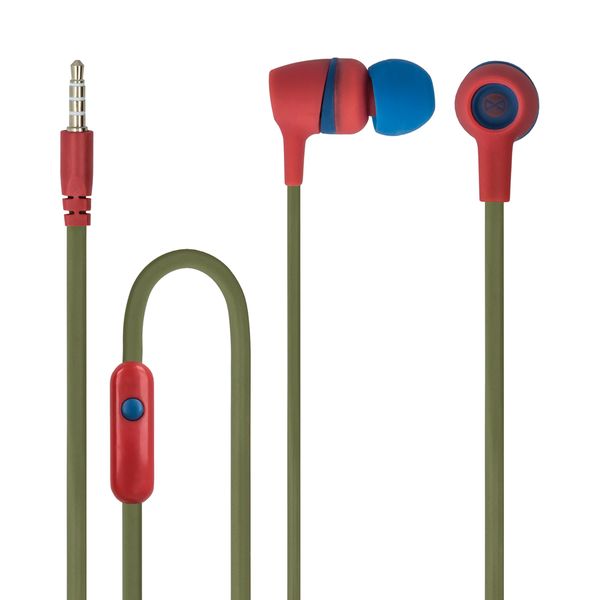 Káblové slúchadlá Forever JSE-200 jack 3,5mm zelená bežné