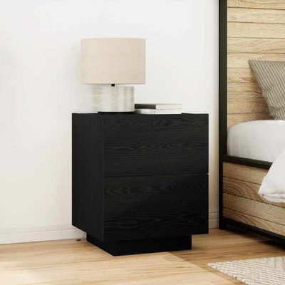 vidaXL Nočný stolík 2 pcs Čierny dub 45 x 40 x 55 cm Kompozitné drevo