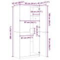 vidaXL Šatník sivý dub sonoma 90x52x200 cm spracované drevo