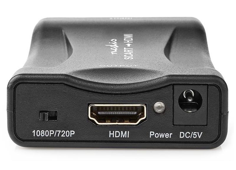 Nedis VCON3463BK - HDMI™ Převodník | SCART Zásuvka | Výstup HDMI ™ | 1cestný | 1080p | 1.2 Gbps | ABS | Černá Prevodník, SCART vstup na HDMI výstup, USB napájení, cerný