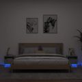 vidaXL Nočné stolíky s LED svetlami 2 ks betónovo sivé 40x39x37 cm