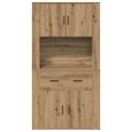 vidaXL Highboard dub artisan 80 x 33 x 150 cm Kompozitné drevo