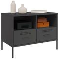 vidaXL TV skrinky 2 ks čierne 68x39x50,5 cm oceľ