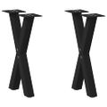 vidaXL Nohy konferenčného stolíka v tvare X, 2 ks, čierne, 28 x (42-43) cm, oceľové