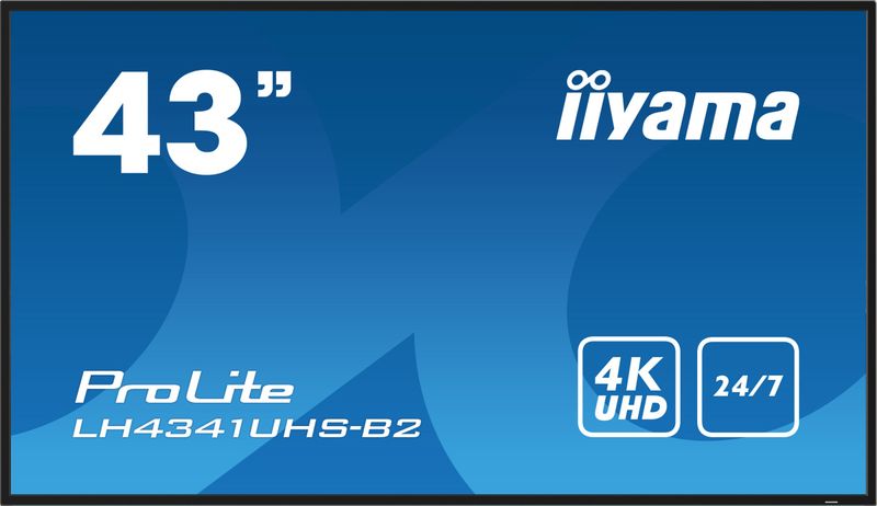 43'' iiyama LH4341UHS-B2: IPS, 4K UHD, 500cd, repro