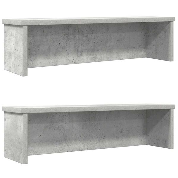 vidaXL kuchynské stojany stohovateľné 2 ks betónovo sivá 60x15x16 cm