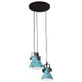 vidaXL Závesná lampa 25 W šmuhovaná modrá 30x30x100 cm E27