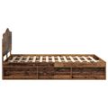 vidaXL Rám postele Staré drevo 150 x 200 cm Masívne borovicové drevo