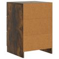 vidaXL Nočný stolík Dymový dub 43 x 41 x 63,5 cm Kompozitné drevo