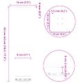 vidaXL Nohy ku konferenčnému stolíku 4 ks antracitové 42-44 cm oceľové
