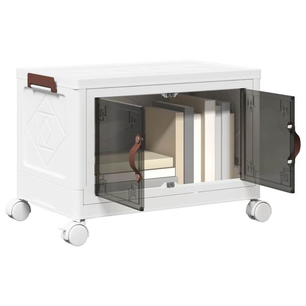vidaXL stohovateľný úložný box s kolieskami 28 L 48,5x29,5x33 cm