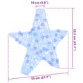 vidaXL 3D hviezda 50 LED Modrá 55 x 53.5 x 10 cm Akryl